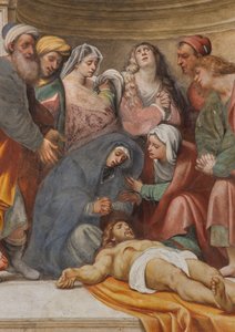 Counterfaccata, IL Pordenone, Kruisafneming 1522, (detail) door Giovanni Antonio Pordenone