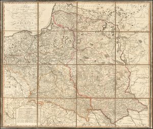 1807 kaart van Polen door Giovanni Antonio Rizzi Zannoni