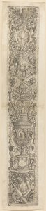 Triton en twee jonge saters, plaat vier uit Twelve Ornament Panels door Giovanni Antonio da Brescia