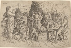 De Graflegging door Giovanni Antonio da Brescia, after Andrea Mantegna