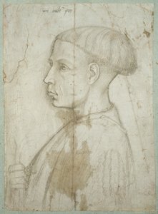 Buste van een jonge man in profiel, 1430-40 door Giovanni Badile