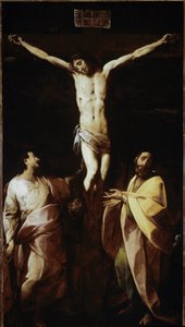 Kruisiging met Sint Jacobus, Sint Filippus en Sint Franciscus