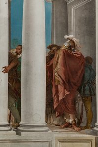 Palazzina, de ingangshal: "Het offer van Iphigenia", detail door Giovanni Battista Tiepolo