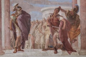 Palazzina: uitzicht op de eerste kamer en zijn fresco