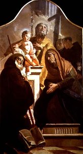 St. Joseph met het Christuskind en Heiligen, ca. 1730-35 door Giovanni Battista Tiepolo