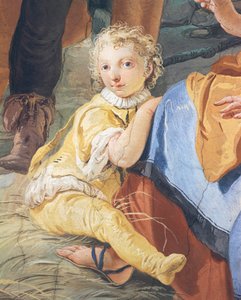 Kind, door Giambattista Tiepolo, fresco, Aartsbisschoppelijk Paleis, Udine, Italië door Giovanni Battista Tiepolo