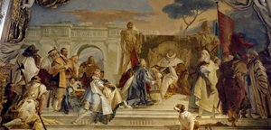 De investituur van bisschop Aroldo door Frederik I van Hohenstaufen door Giovanni Battista Tiepolo