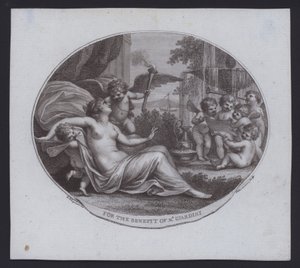 Benefietkaartje voor Italiaanse violist, componist en opera-impresario Felice de Giardini door Giovanni Battista (after) Cipriani