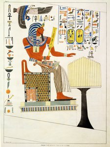 Muurschildering uit de Graven van de Koningen van Thebe, ontdekt door G. Belzoni, plaat 1 uit `Plates Illustrative of the Researches in Egypt and Nubia`