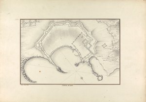 Pianta di Rodi door Giovanni Battista Borra