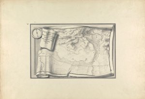 Plan van de ruïnes in Sardis met overblijfselen van oude gebouwen die nog bestaan in 1750 door Giovanni Battista Borra
