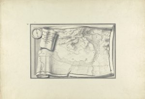 Plan van de ruïnes in Sardis met overblijfselen van oude gebouwen die nog bestaan in 1750, ca. 1750
