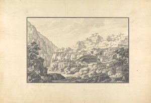 Uitzicht op de Bron van de Lycus Rivier (Nahr el-Kelb) door Giovanni Battista Borra