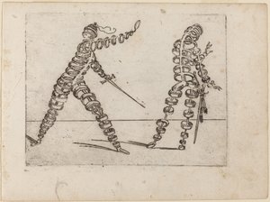 Uit "Bizzarie di varie Figure" door Giovanni Battista Bracelli