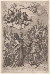 Attila bij de poorten van Rome door Giovanni Battista Bracelli, after Alessandro Algardi