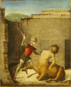 Theseus doodt de Minotaurus, 1505