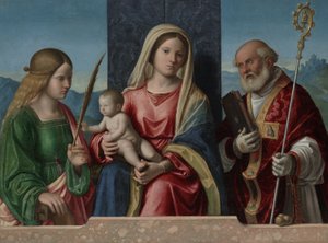 Maagd en Kind met Heiligen Catharina en Nicolaas, 1510-17 door Giovanni Battista Cima da Conegliano