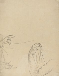 Studie van Twee Putti en een Gedrapeerde Arm door Giovanni Battista Cipriani