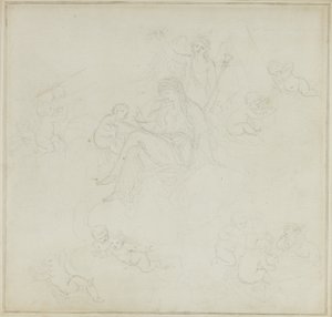 Venus met Putti door Giovanni Battista Cipriani