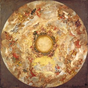 St. Agnes wordt opgenomen in de hemel door Giovanni Battista Gaulli
