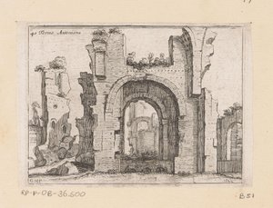 Resten van de Thermen van Caracalla te Rome (series title: Gezichten op Rome, Alcune vedute et prospettive di luoghi dishabitati di Roma)