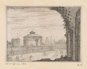 Resten van de Thermen van Diocletianus te Rome door Giovanni Battista Mercati