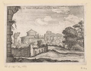 Resten van een amfitheater bij de San Stefano Rotondo te Rome