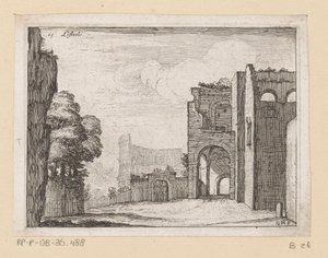 Ruïnes bij het Colosseum te Rome door Giovanni Battista Mercati