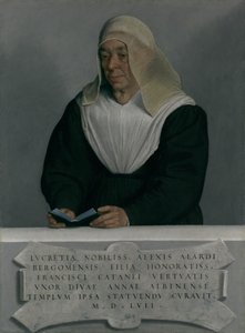Lucrezia Agliardi Vertova 1490-1558, 1557 door Giovanni Battista Moroni