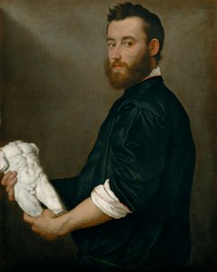 Portret van de beeldhouwer Alessandro Vittoria (1525-1608) door Giovanni Battista Moroni