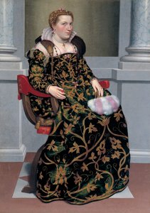 Portret van Isotta Brembati, ca. 1555 door Giovanni Battista Moroni