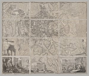 Nieuwe Plattegrond van Rome Uitgegeven door Giambattista Nolli in het Jaar 1748, bekend als La Pianta Grande di Roma door Giovanni Battista Nolli