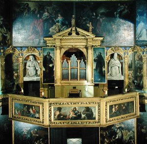 Uitzicht op het orgel, 1615 door Giovanni Battista Novello