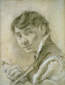 Portret van een jonge man met een zwaard door Giovanni Battista Piazzetta