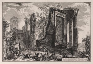 Andere Zicht op de Tempel van de Sibylle in Tivoli, uit Vedute di Roma (Gezichten van Rome)