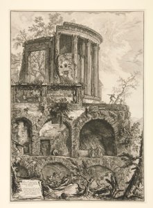 Altra Veduta del tempio della Sibilla in Tivoli (Een Andere Uitzicht op de Tempel van de Sibyl in Tivoli), uit Vedute di Roma door Giovanni Battista Piranesi