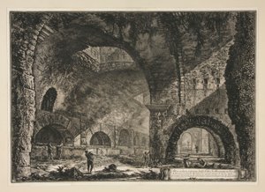 Een ander Interieur Uitzicht van de Villa van Maecenas in Tivoli, uit Vedute di Roma door Giovanni Battista Piranesi