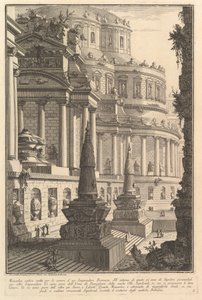Oud mausoleum opgericht voor de as van een Romeinse keizer, ca. 1750 door Giovanni Battista Piranesi
