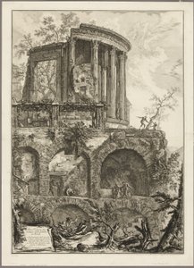 Een ander uitzicht op de Tempel van de Sibyl in Tivoli, uit Zichten van Rome door Giovanni Battista Piranesi