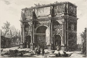 Aanzicht van de Boog van Constantijn door Giovanni Battista Piranesi