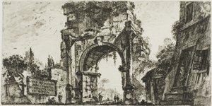 Boog van Drusus bij de Porta S. Sebastiano in Rome, plaat 8 uit Enkele Zichten op Triomfbogen en andere monumenten