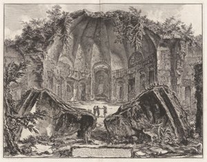 Resten van de Tempel van de God Canopus in de Villa Adriana in Tivoli