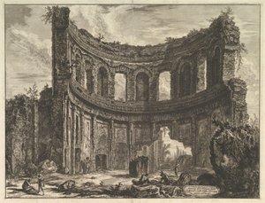 Avanzi del Tempio detto di Apollo nella Villa Adriana vicino a Tivoli Hadrians Villa door Giovanni Battista Piranesi