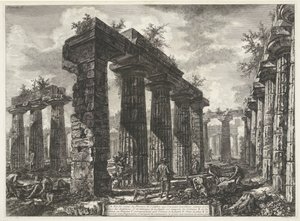 Basilica di Paestum te Paestum door Giovanni Battista Piranesi
