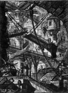 Carceri. Map 7 door Giovanni Battista Piranesi