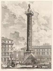 Colonna Antonina (De Zuil van Marcus Aurelius), uit Vedute di Roma (Gezichten van Rome) door Giovanni Battista Piranesi