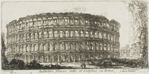 Flavisch amfitheater, genaamd het Colosseum. 1. Boog van Constantijn. 2. Palatijnse Heuvel, plaat 12 uit Enkele Zichten op Triomfbogen en andere Monumenten door Giovanni Battista Piranesi