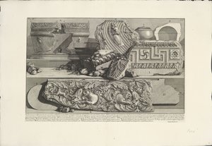 Fragmenten uit de Tombe van Caecilia Metella te Rome door Giovanni Battista Piranesi
