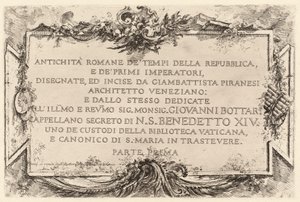 Frontispice door Giovanni Battista Piranesi