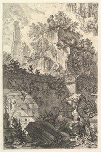 Frontispice, met standbeeld van Minerva door Giovanni Battista Piranesi
